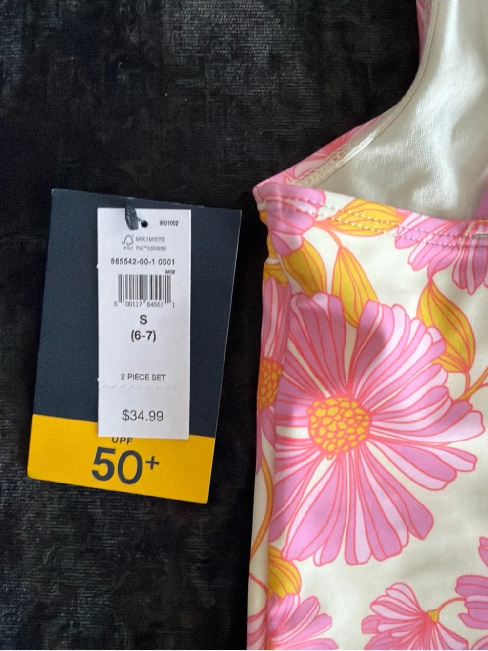 Gap Girls Two-Piece Floral Tankini Set - Pink & Yellow Flowers